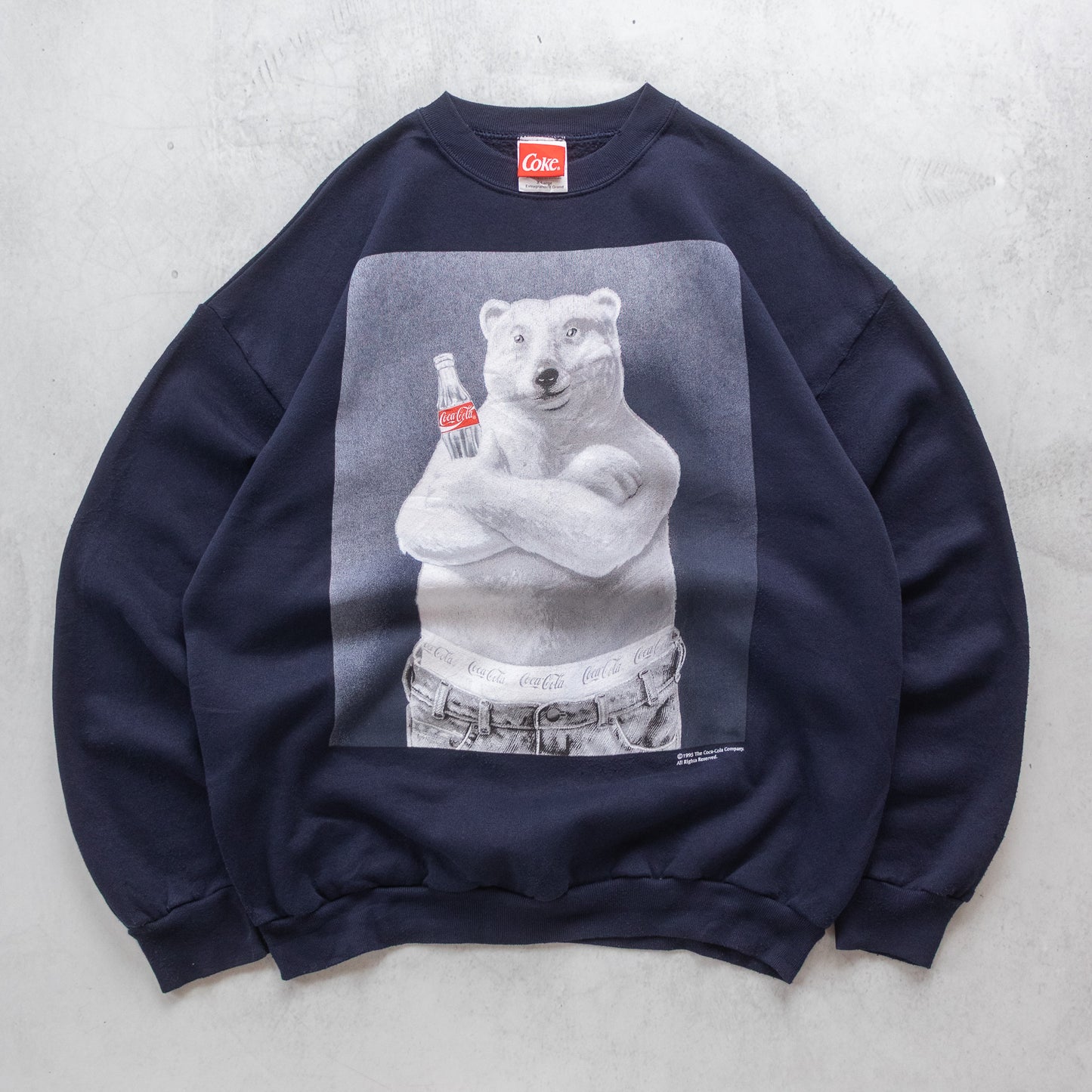 Vintage 1995 Coca-Cola Polar Bear Sweatshirt - XL