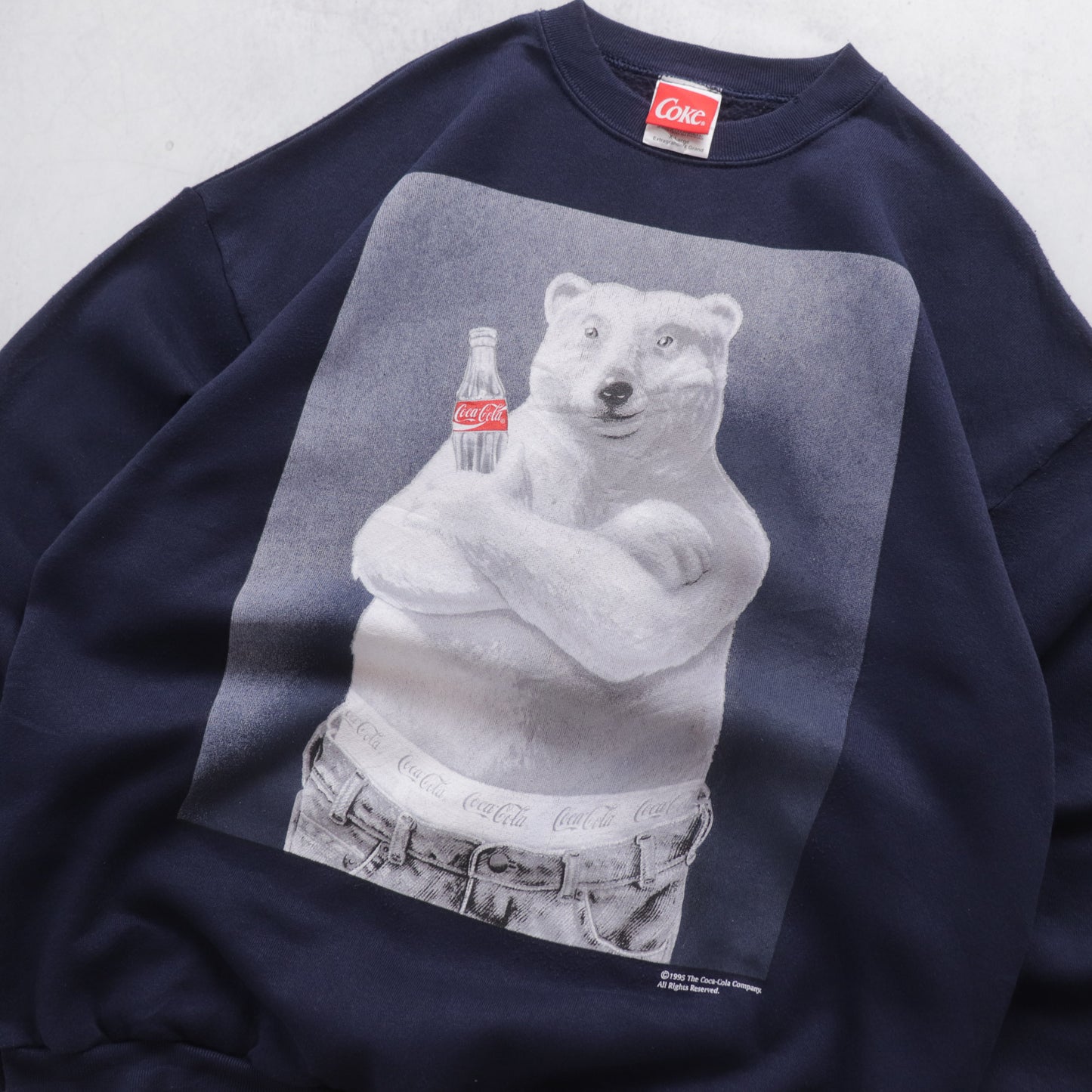 Vintage 1995 Coca-Cola Polar Bear Sweatshirt - XL