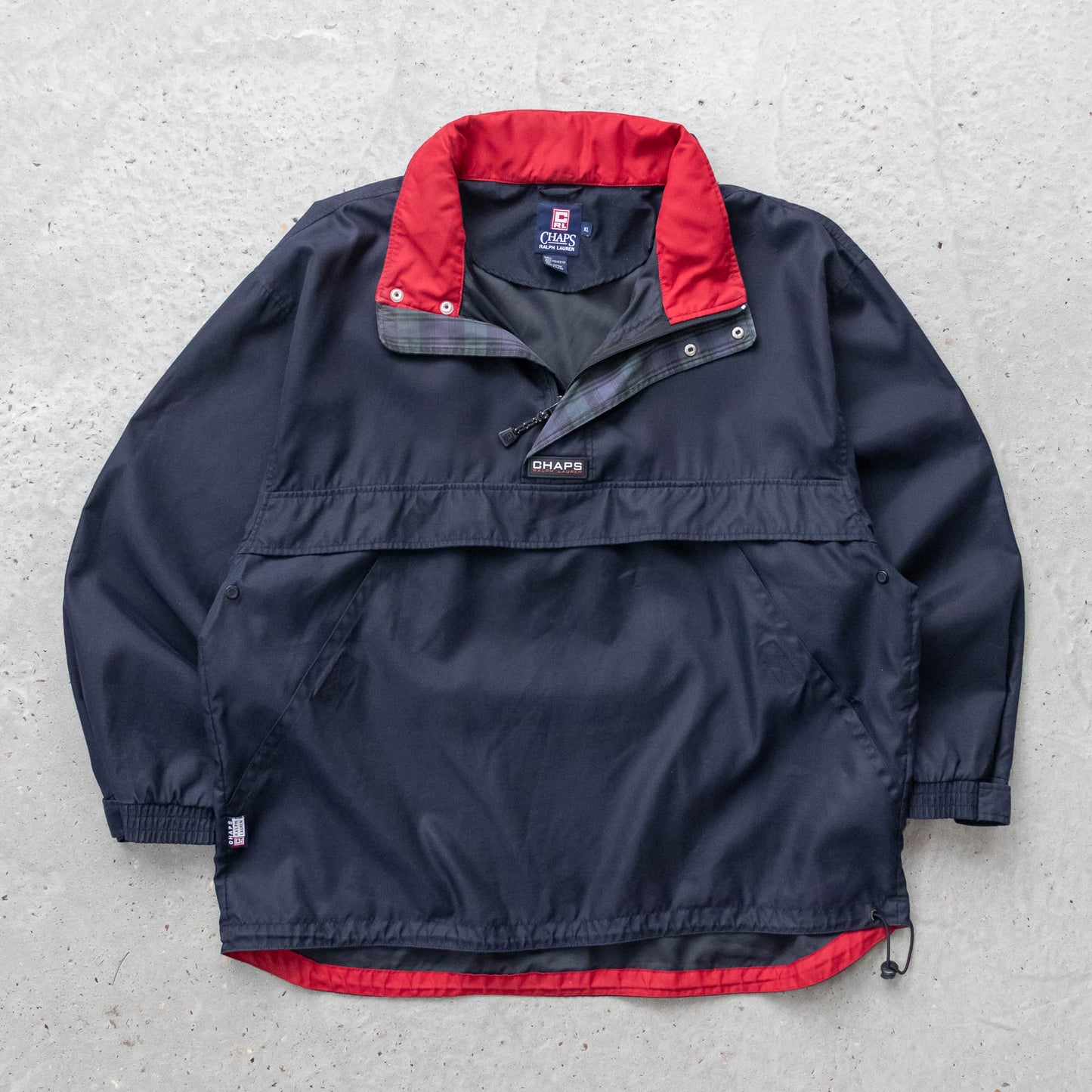Chaps Ralph Lauren 1/4 Zip Anorak Jacket - 90s (XL)