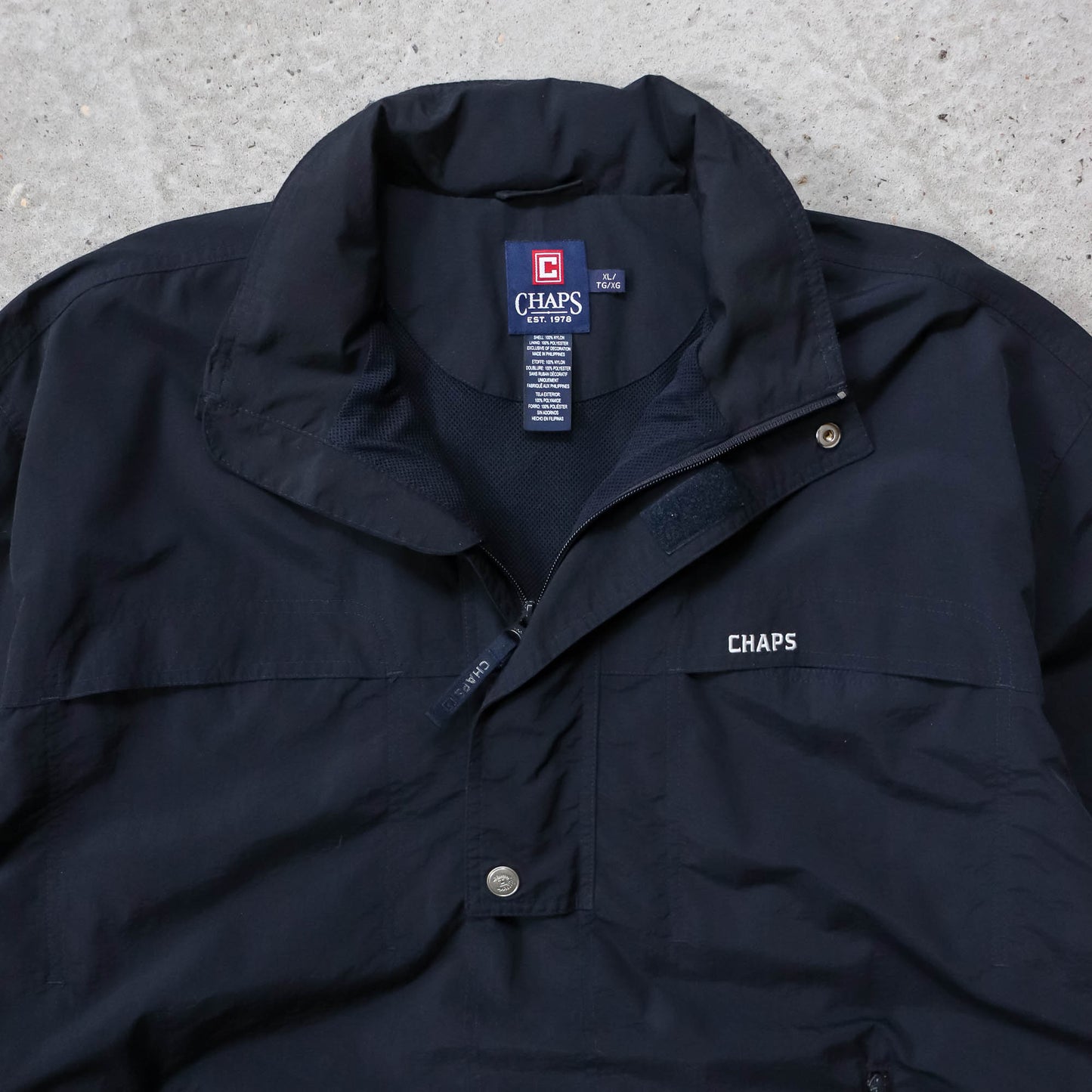Chaps Ralph Lauren 1/4 Zip Windbreaker Jacket - 2000s (XL)