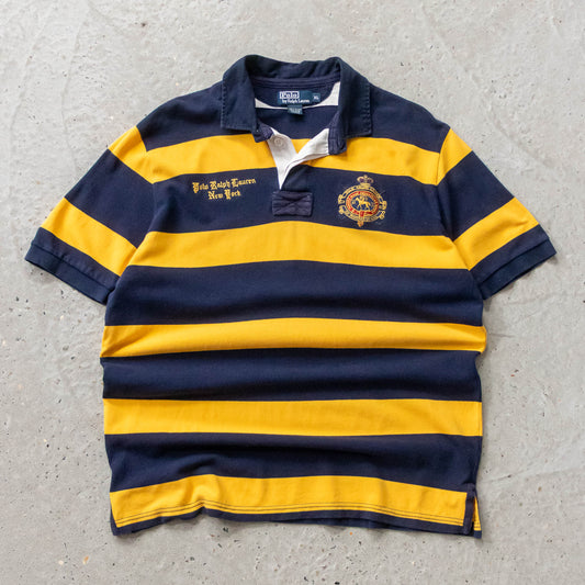 Polo Ralph Lauren New York Striped Rugby Shirt - 2000s (XL)