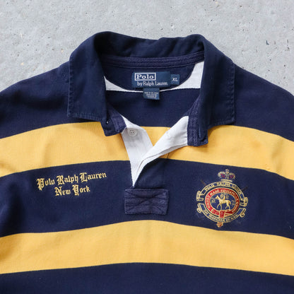 Polo Ralph Lauren New York Striped Rugby Shirt - 2000s (XL)