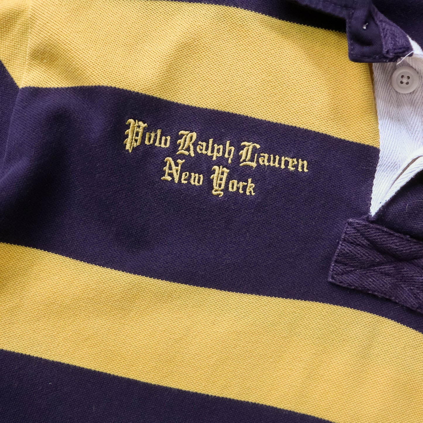 Polo Ralph Lauren New York Striped Rugby Shirt - 2000s (XL)