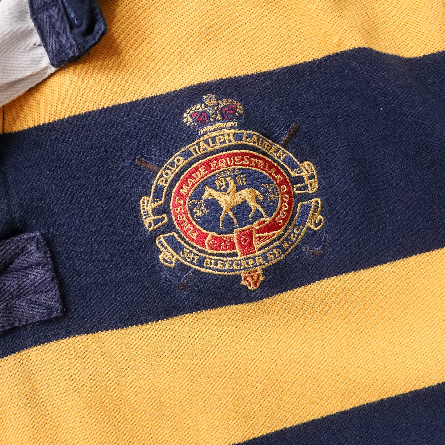 Polo Ralph Lauren New York Striped Rugby Shirt - 2000s (XL)