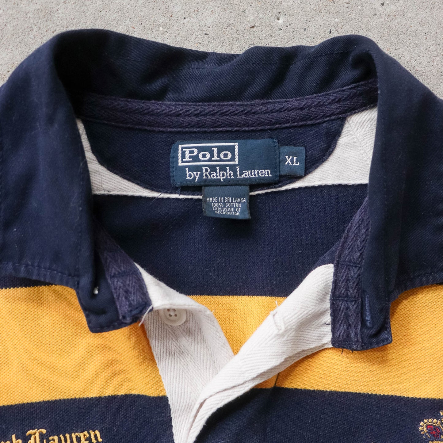 Polo Ralph Lauren New York Striped Rugby Shirt - 2000s (XL)