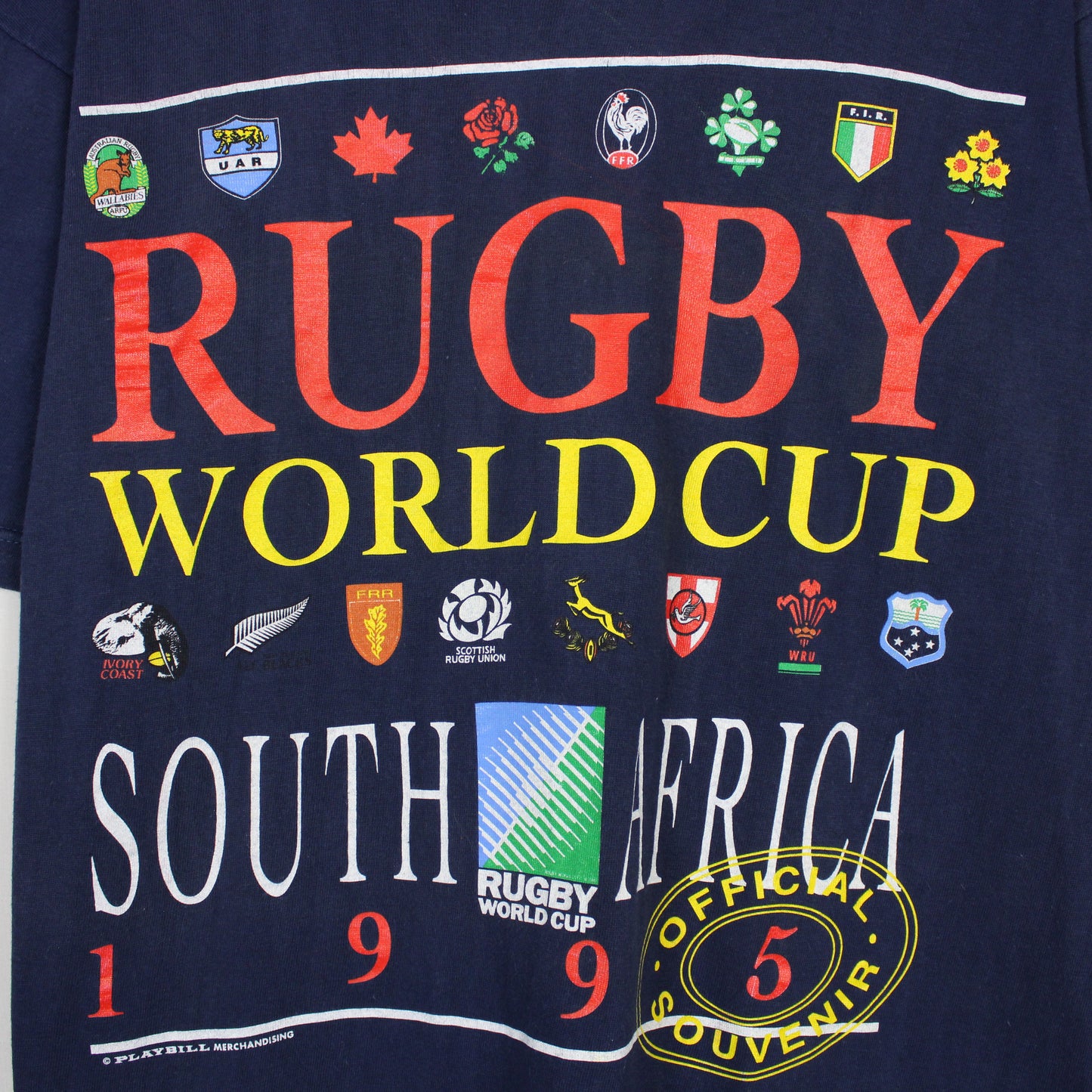 Vintage 1995 Rugby World Cup South Africa Tee - M