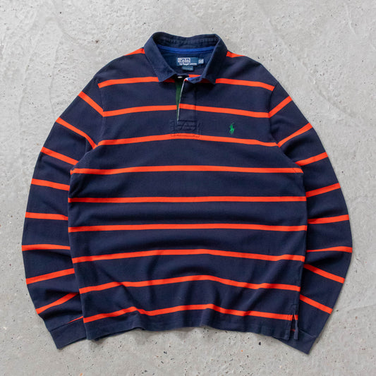Polo Ralph Lauren Striped Rugby Shirt - 90s (XXL)