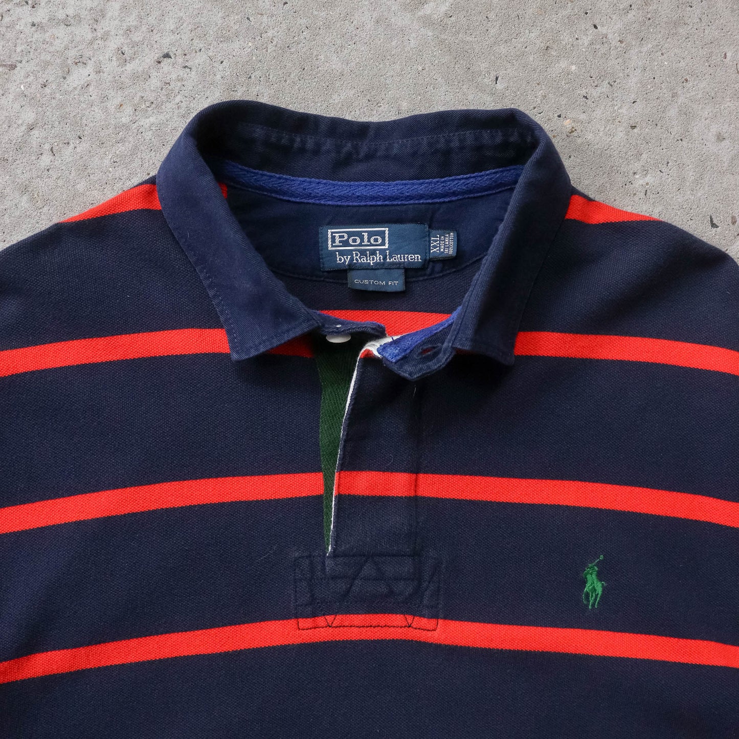 Polo Ralph Lauren Striped Rugby Shirt - 90s (XXL)