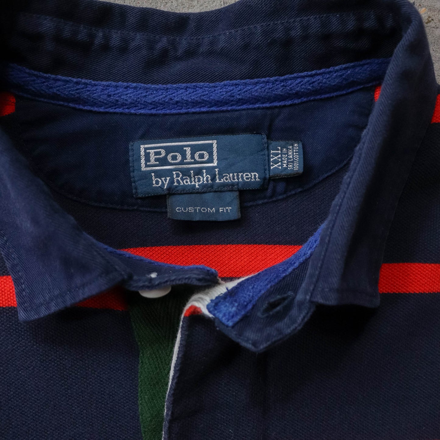 Polo Ralph Lauren Striped Rugby Shirt - 90s (XXL)