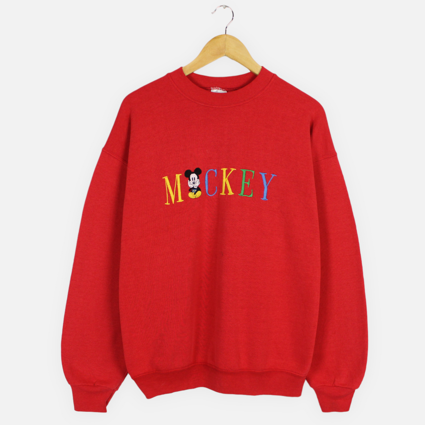 Vintage Mickey Mouse Embroidered Disney Sweatshirt - XL