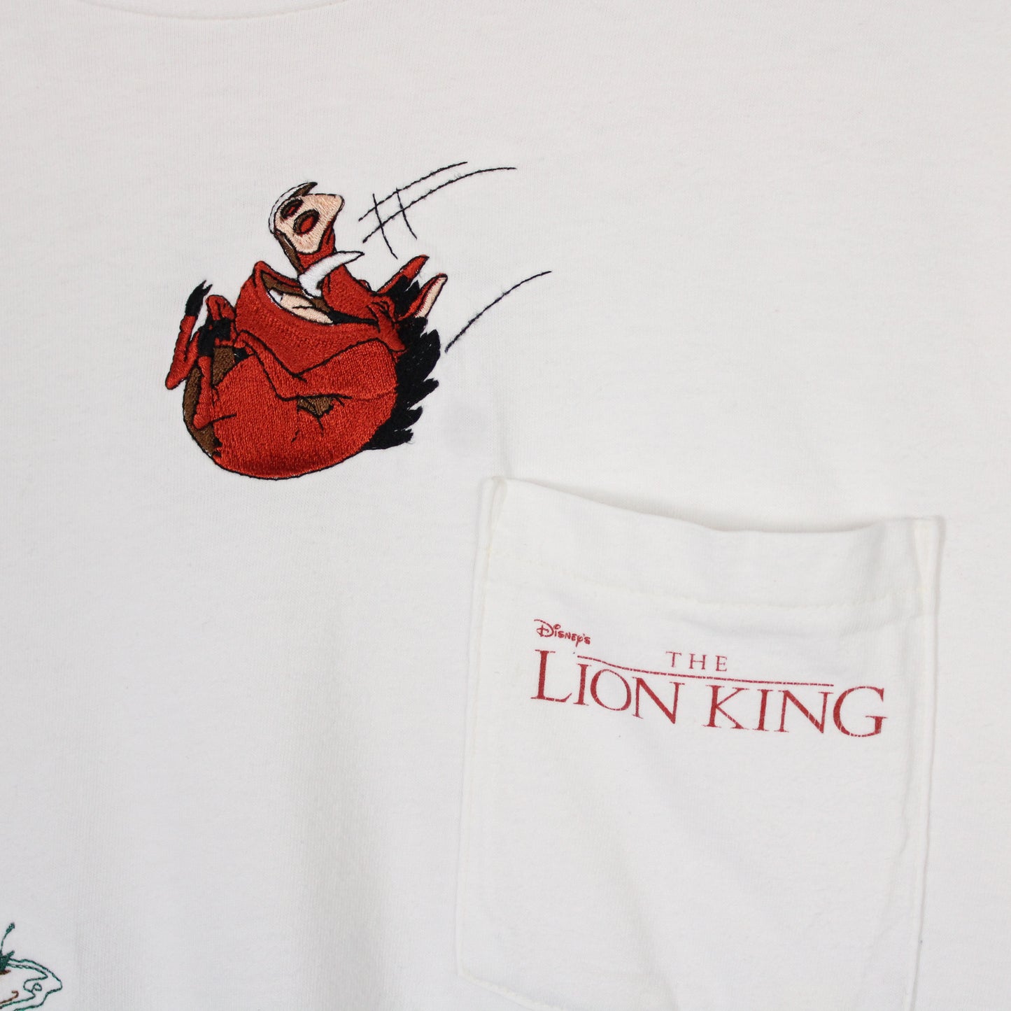 Vintage 90's Lion King Embroidered Tee - L