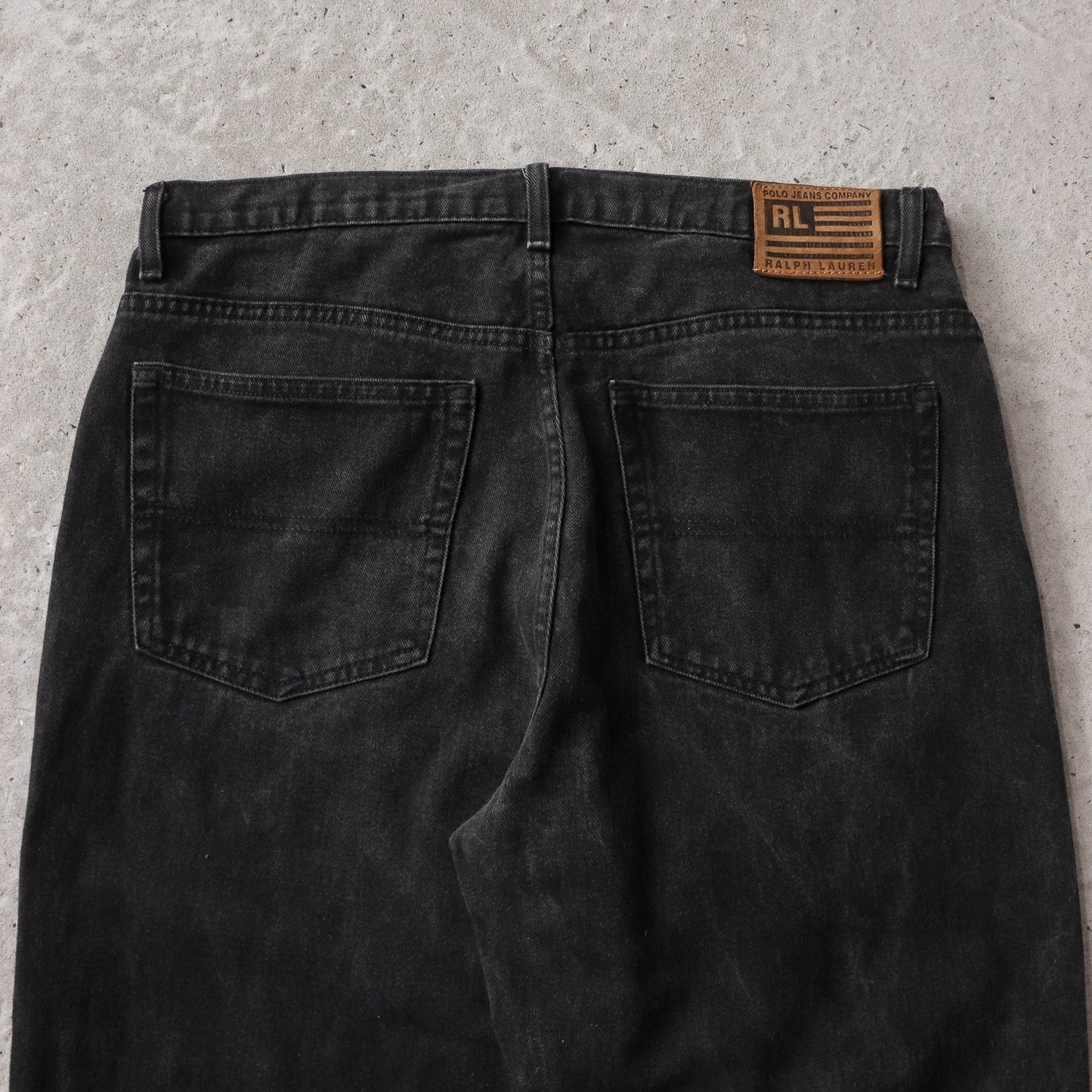 Polo Ralph Lauren Black Wash Denim Jeans - 90s (34x32)