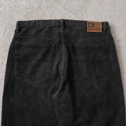 Polo Ralph Lauren Black Wash Denim Jeans - 90s (34x32)