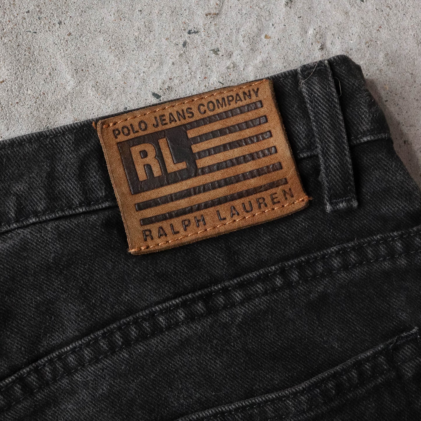 Polo Ralph Lauren Black Wash Denim Jeans - 90s (34x32)