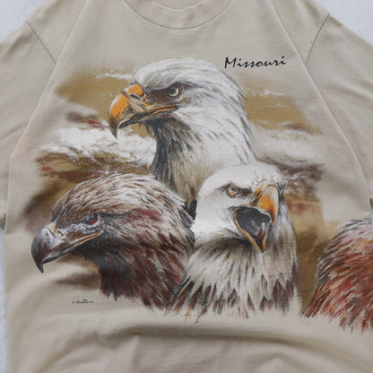 Vintage 90s Bald Eagle Wildlife Tee - M