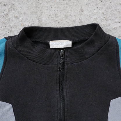Adidas Trefoil Colourblock 1/4 Zip Sweatshirt - 80s (L)