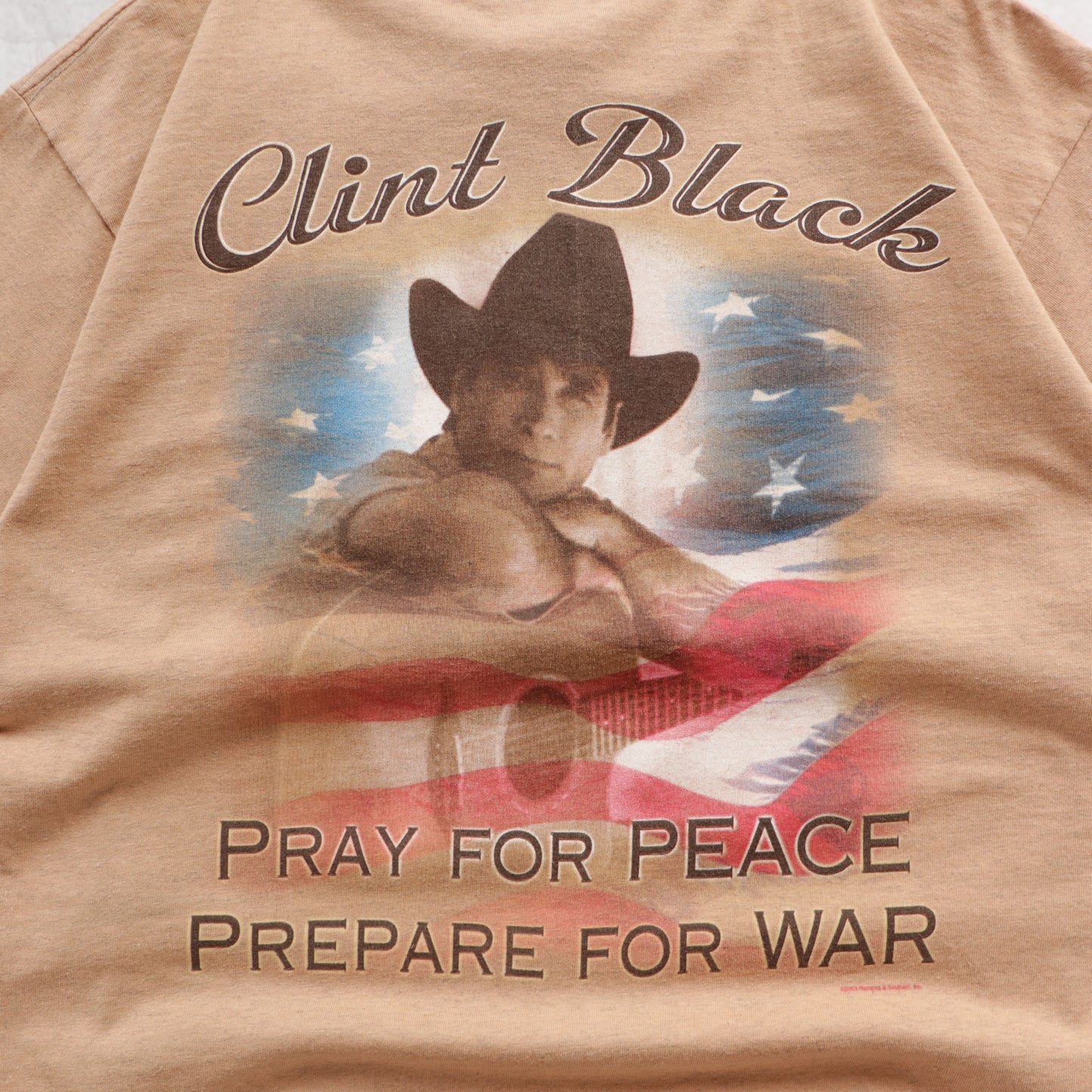 Vintage 2003 Clint Black Pray For Peace, Prepare For War Tee - L
