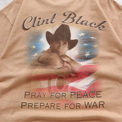 Vintage 2003 Clint Black Pray For Peace, Prepare For War Tee - L