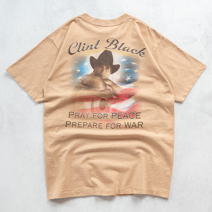 Vintage 2003 Clint Black Pray For Peace, Prepare For War Tee - L