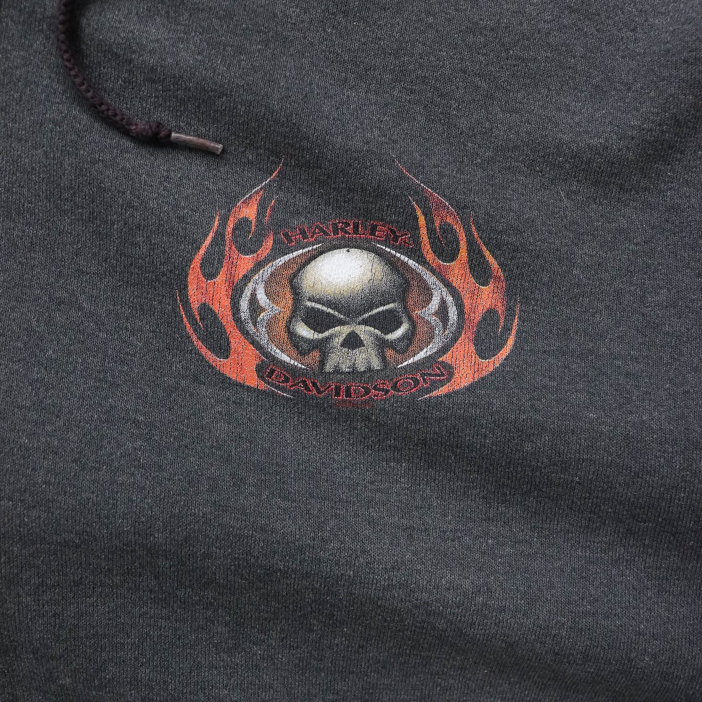 Harley Davidson Flames Zip-Up Hoodie - 90s (XL)