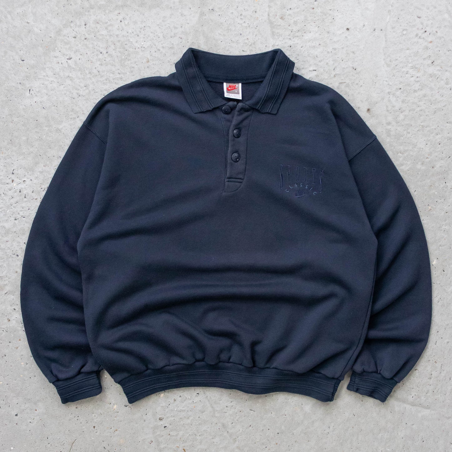 Nike Sports Classic Collared Sweatshirt - 80s (L)