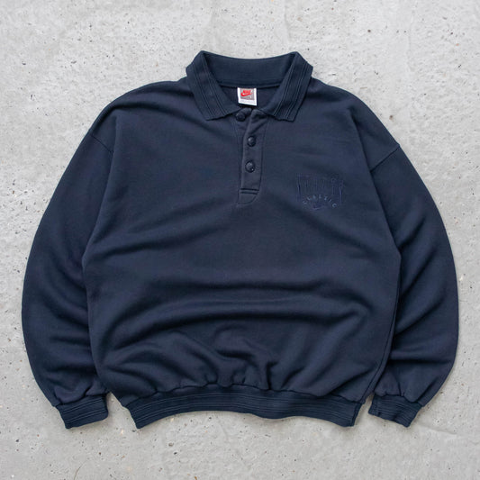 Nike Sports Classic Collared Sweatshirt - 80s (L) - AL Vintage
