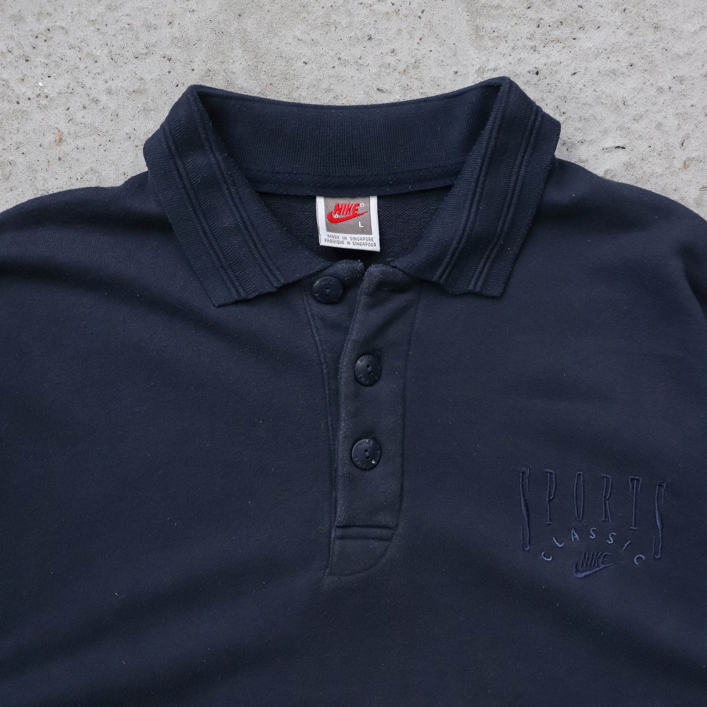 Nike Sports Classic Collared Sweatshirt - 80s (L)