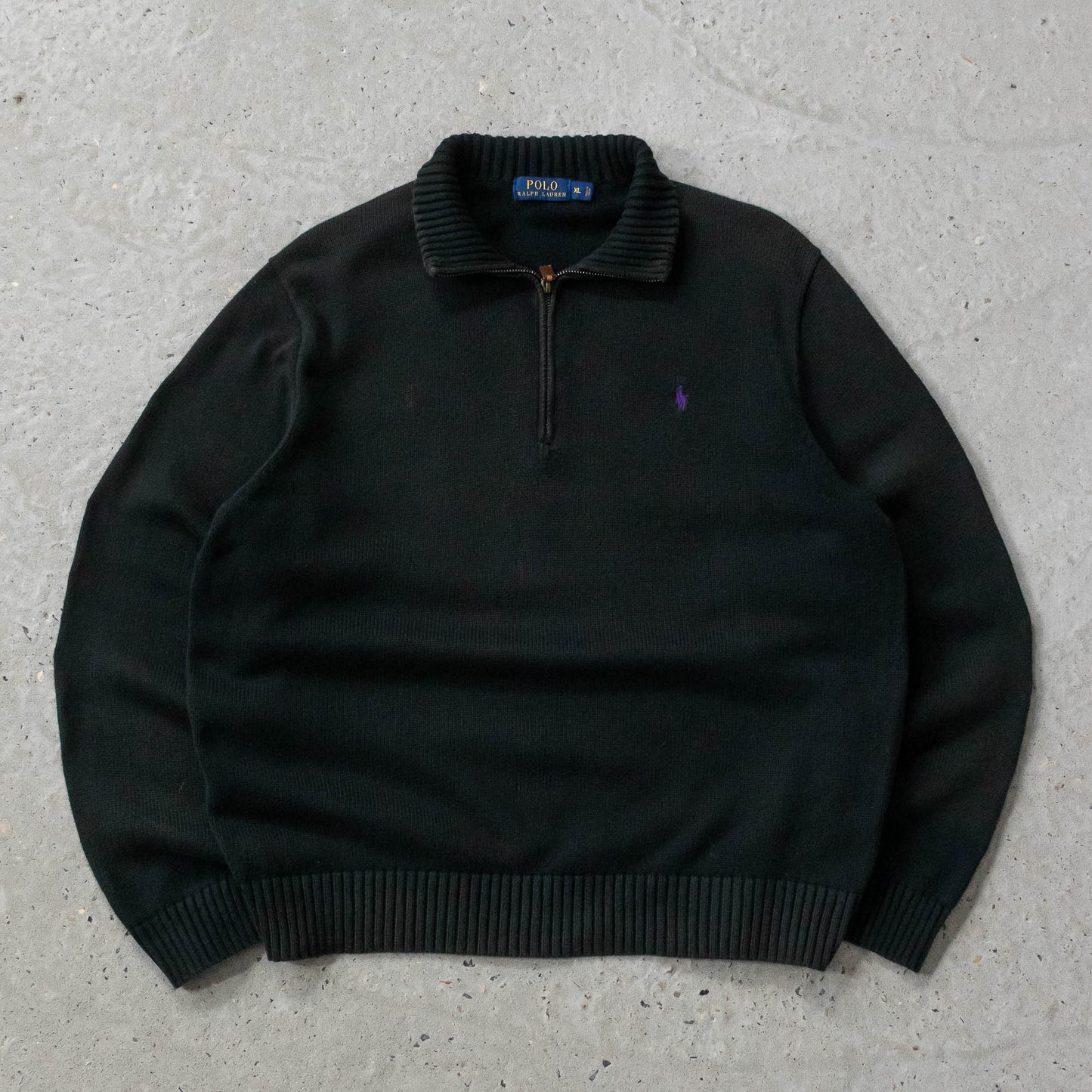 Polo Ralph Lauren 1/4 Zip Knit Sweater - 2000s (XL)