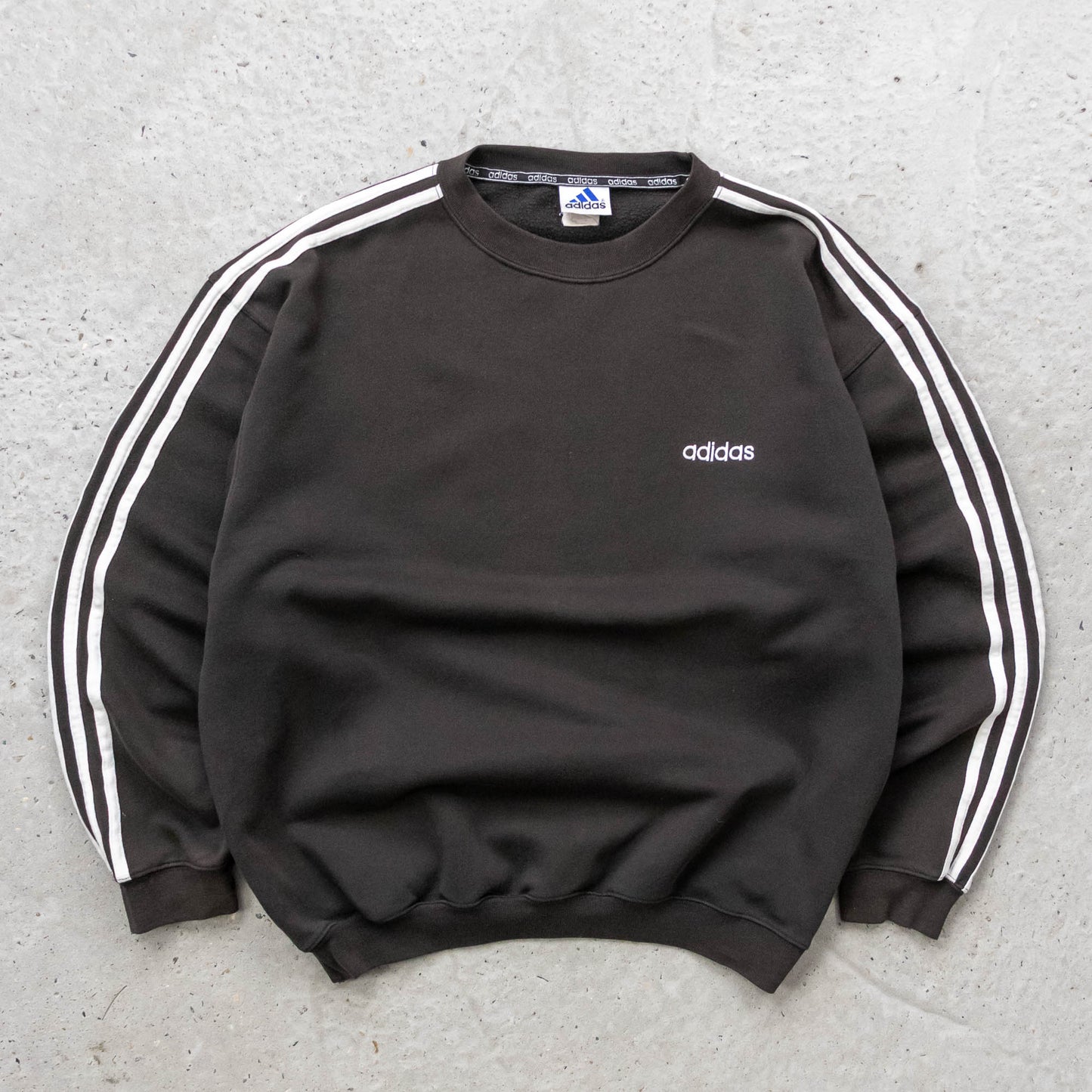 Adidas Spellout 3-Stripe Sweatshirt - 90s (L)