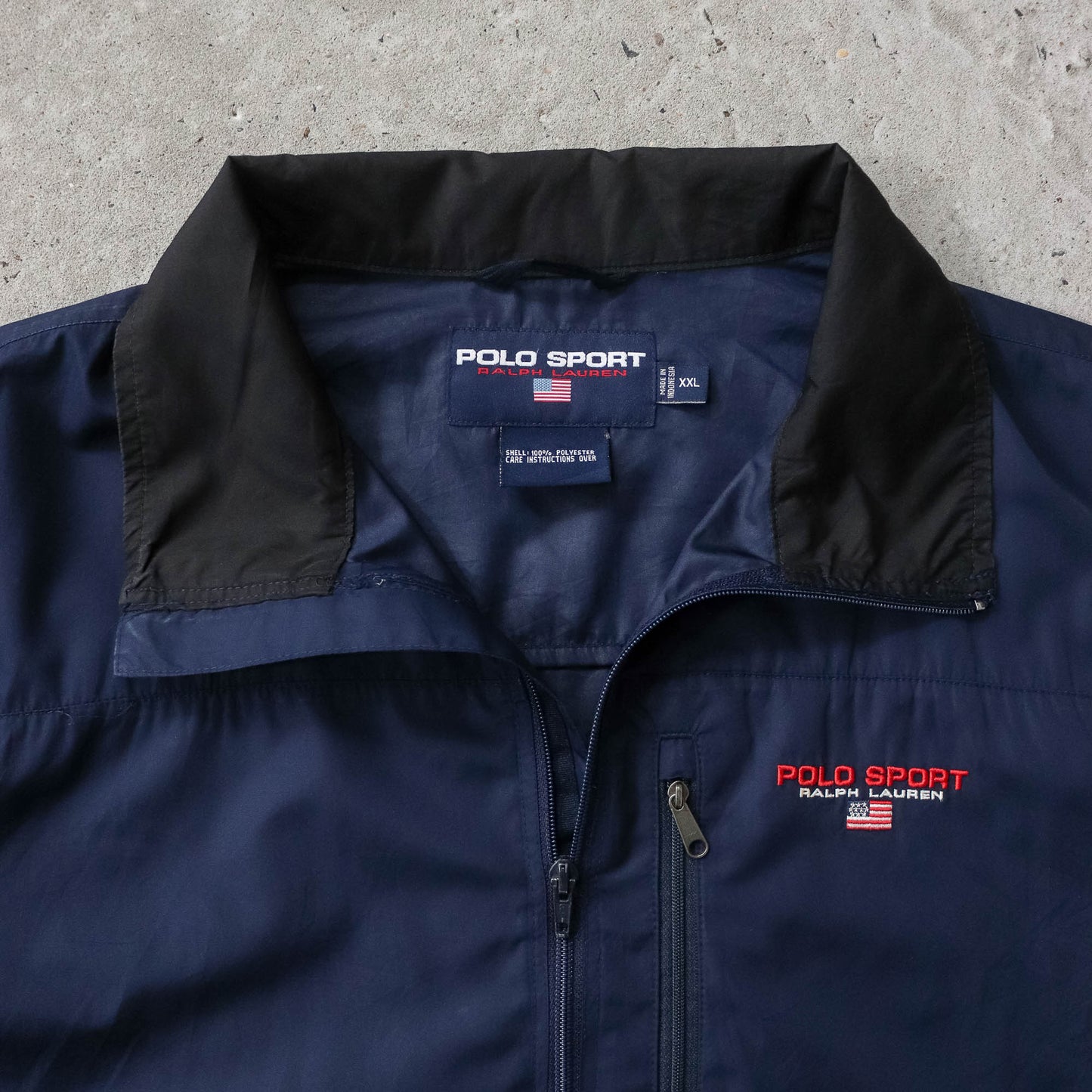 Polo Sport Spellout Packable Windbreaker Jacket - 90s (XXL)