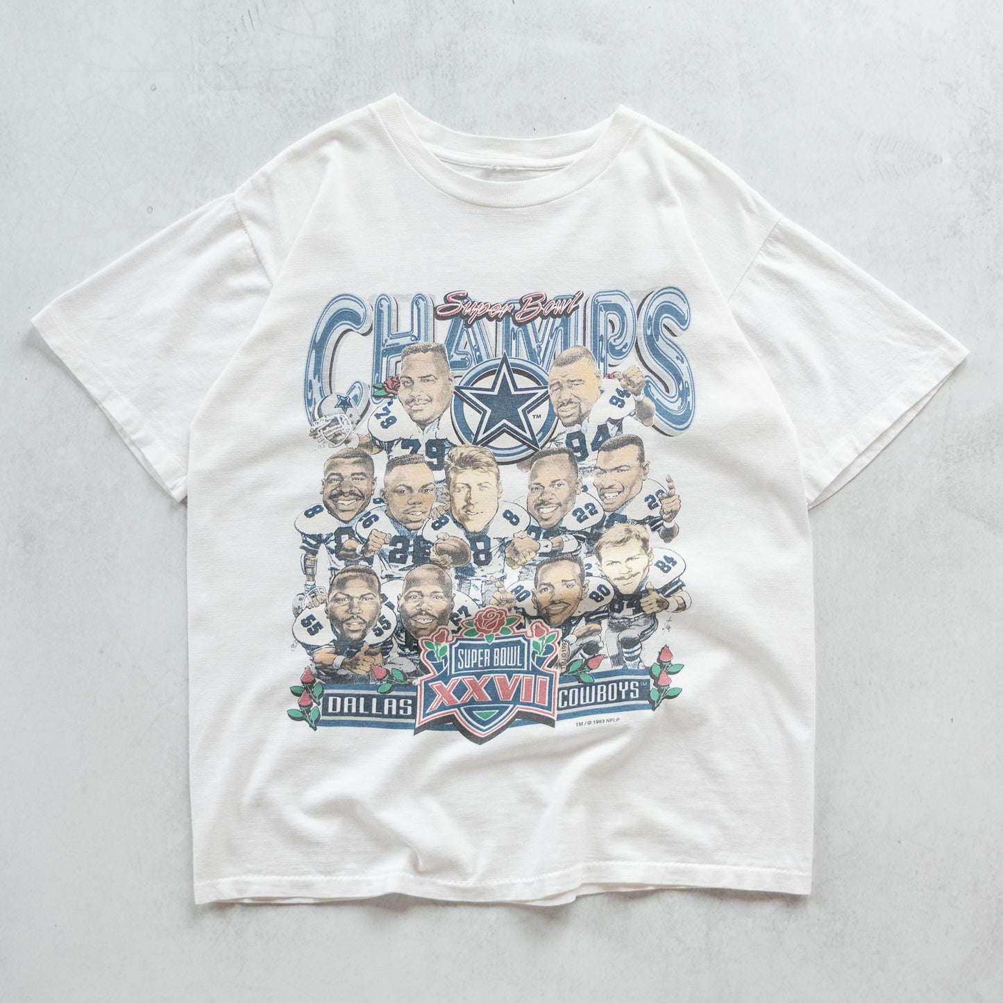 Vintage 1993 Dallas Cowboys Super Bowl Champions NFL Tee - M