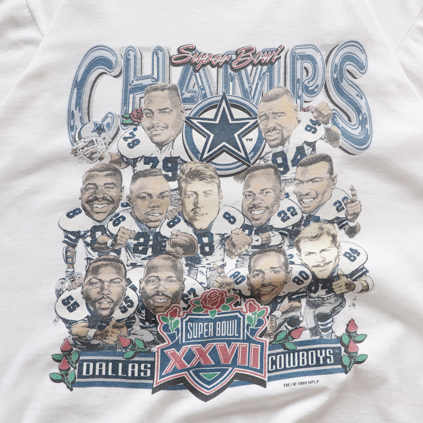 Vintage 1993 Dallas Cowboys Super Bowl Champions NFL Tee - M