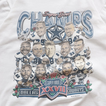 Vintage 1993 Dallas Cowboys Super Bowl Champions NFL Tee - M