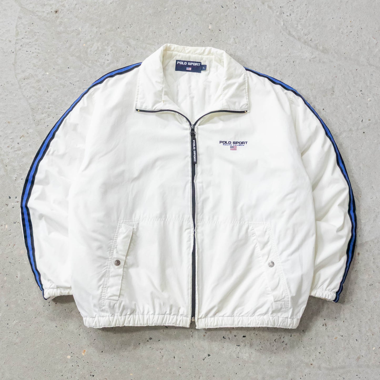 Polo Sport Spellout Quilted Jacket - 90s (L)