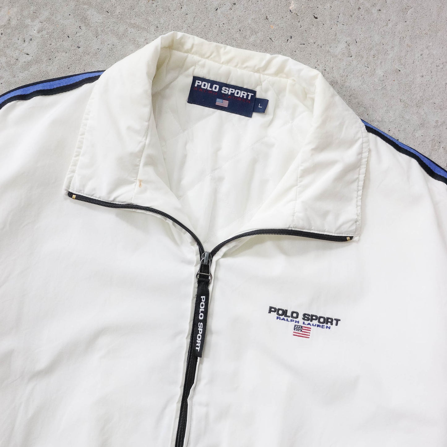 Polo Sport Spellout Quilted Jacket - 90s (L)