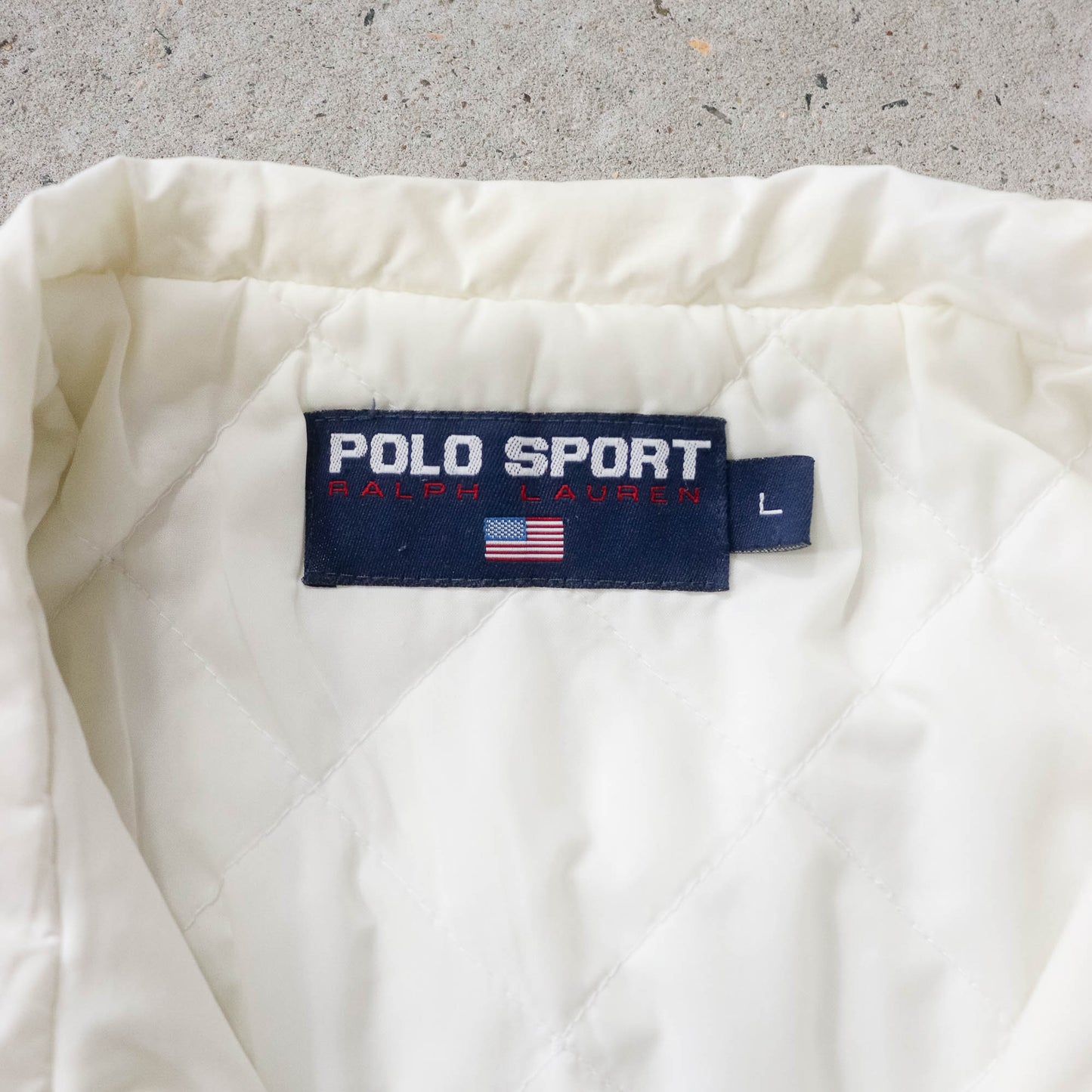 Polo Sport Spellout Quilted Jacket - 90s (L)