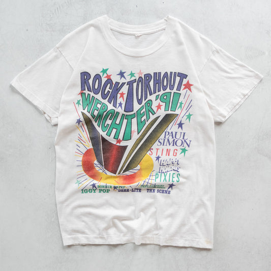 Vintage 1991 Rock Torhout Werchter Festival Tee - M