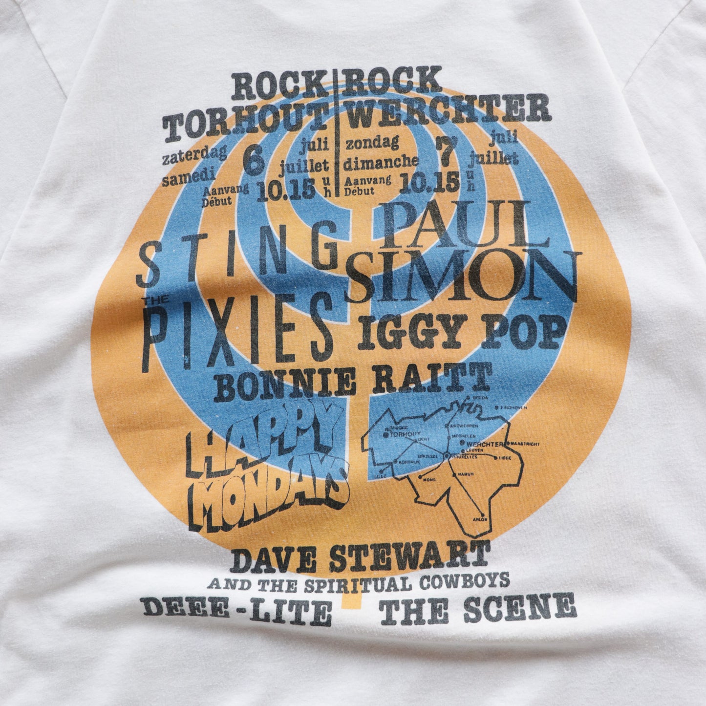 Vintage 1991 Rock Torhout Werchter Festival Tee - M