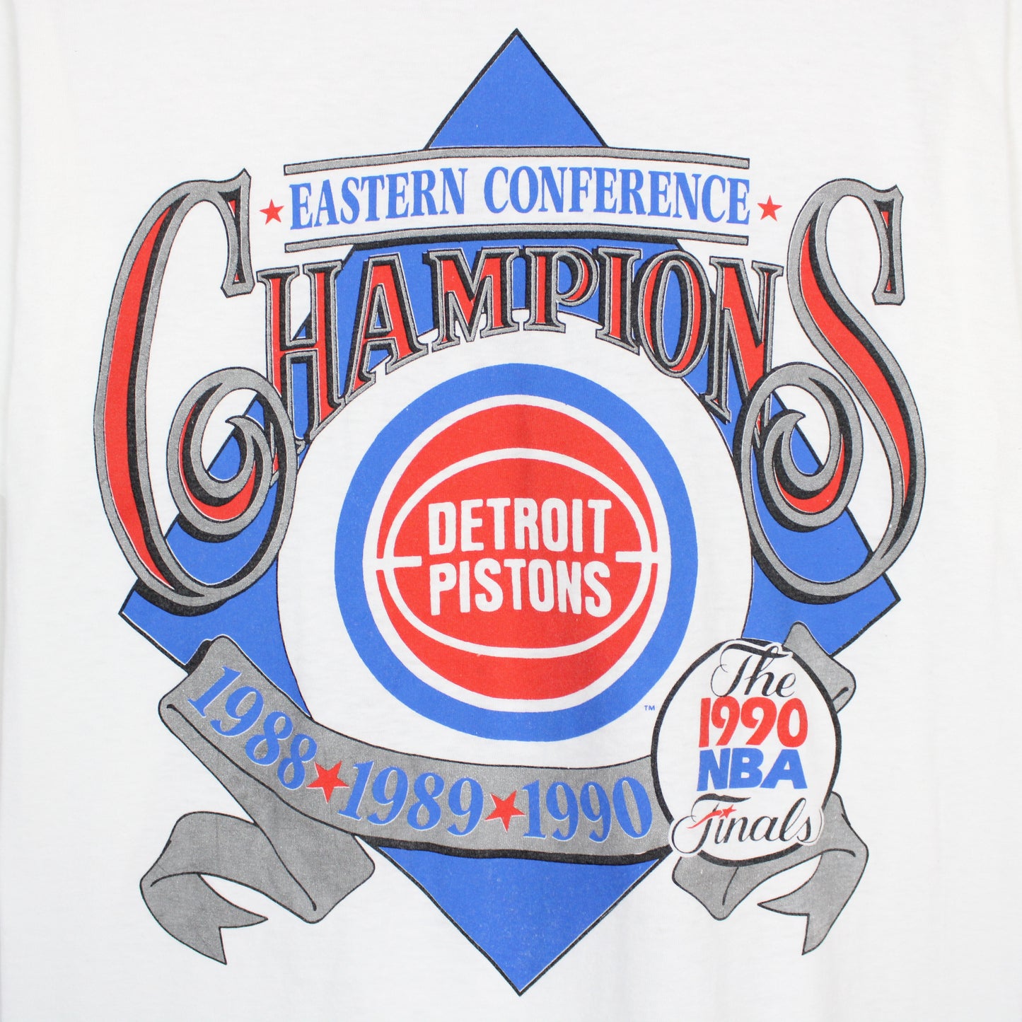 Vintage 1990 Detroit Pistons NBA Champions Tee - L