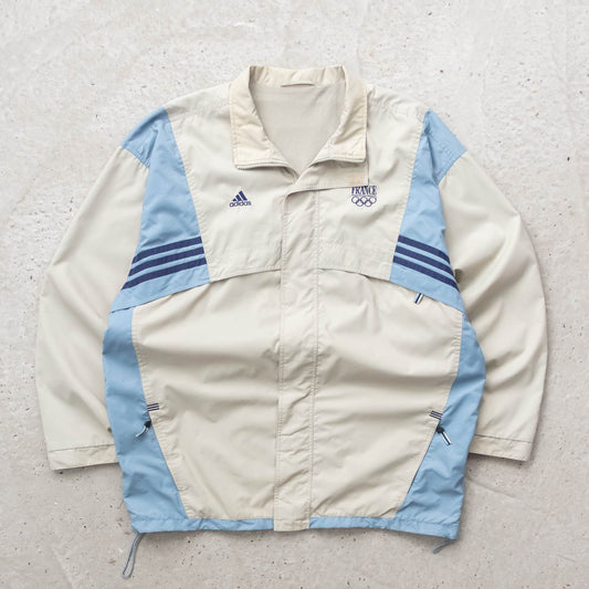 Adidas France Olympics Team Windbreaker Jacket - 90s (XL)