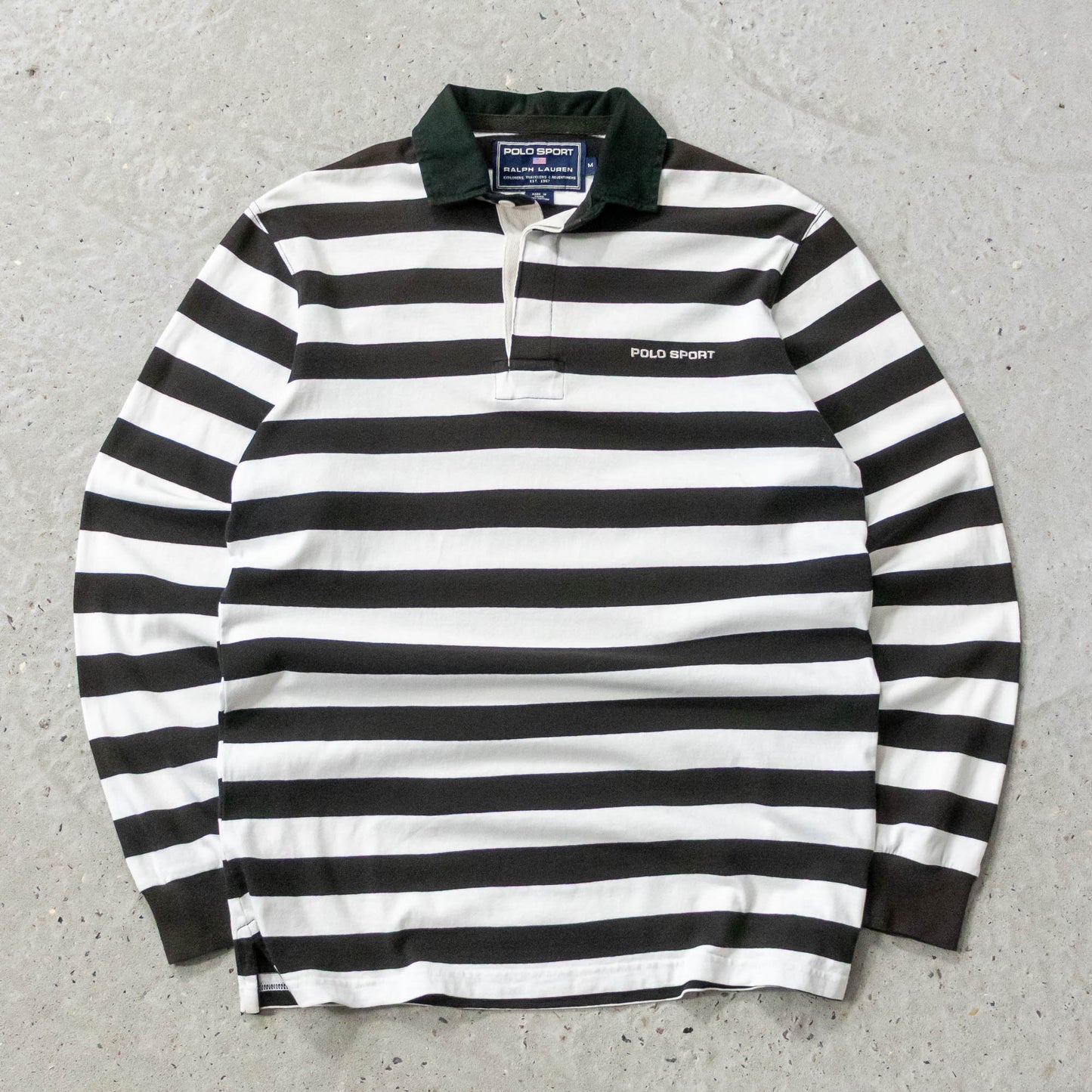 Polo Sport Embroidered Spellout Rugby Shirt - 90s (M)