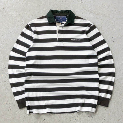 Polo Sport Embroidered Spellout Rugby Shirt - 90s (M)