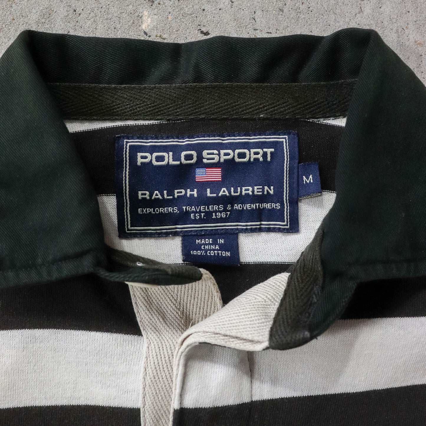 Polo Sport Embroidered Spellout Rugby Shirt - 90s (M)