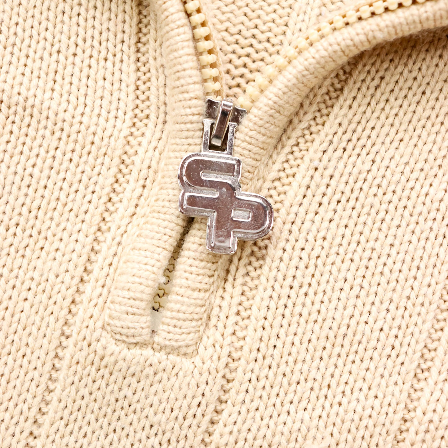 Southpole 1/4 Zip Ribbed Knit Sweater - 2000s (L)