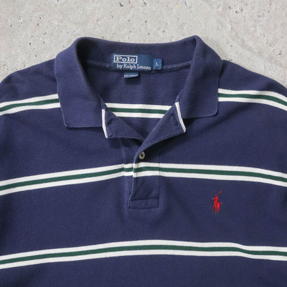 Polo Ralph Lauren Striped Rugby Shirt - 90s (L)