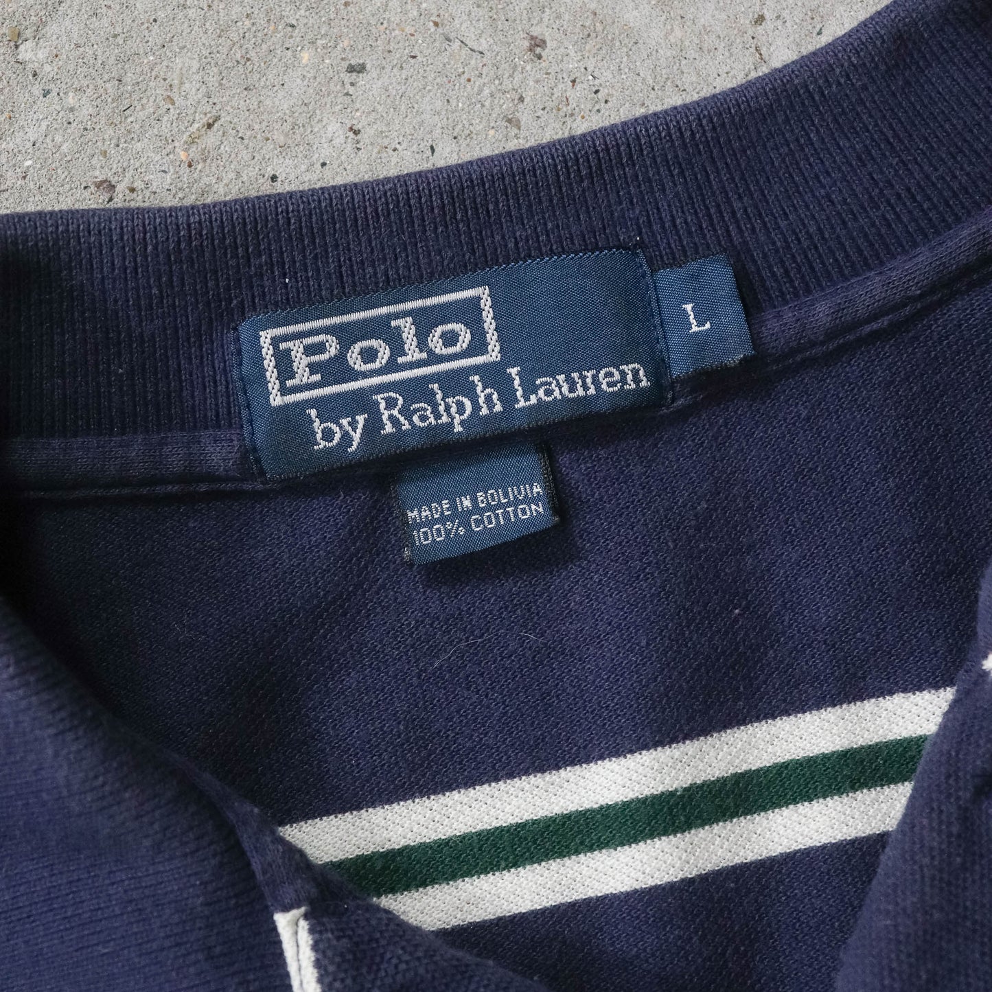 Polo Ralph Lauren Striped Rugby Shirt - 90s (L)