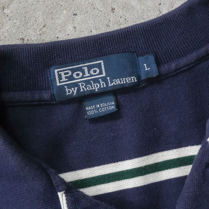 Polo Ralph Lauren Striped Rugby Shirt - 90s (L)