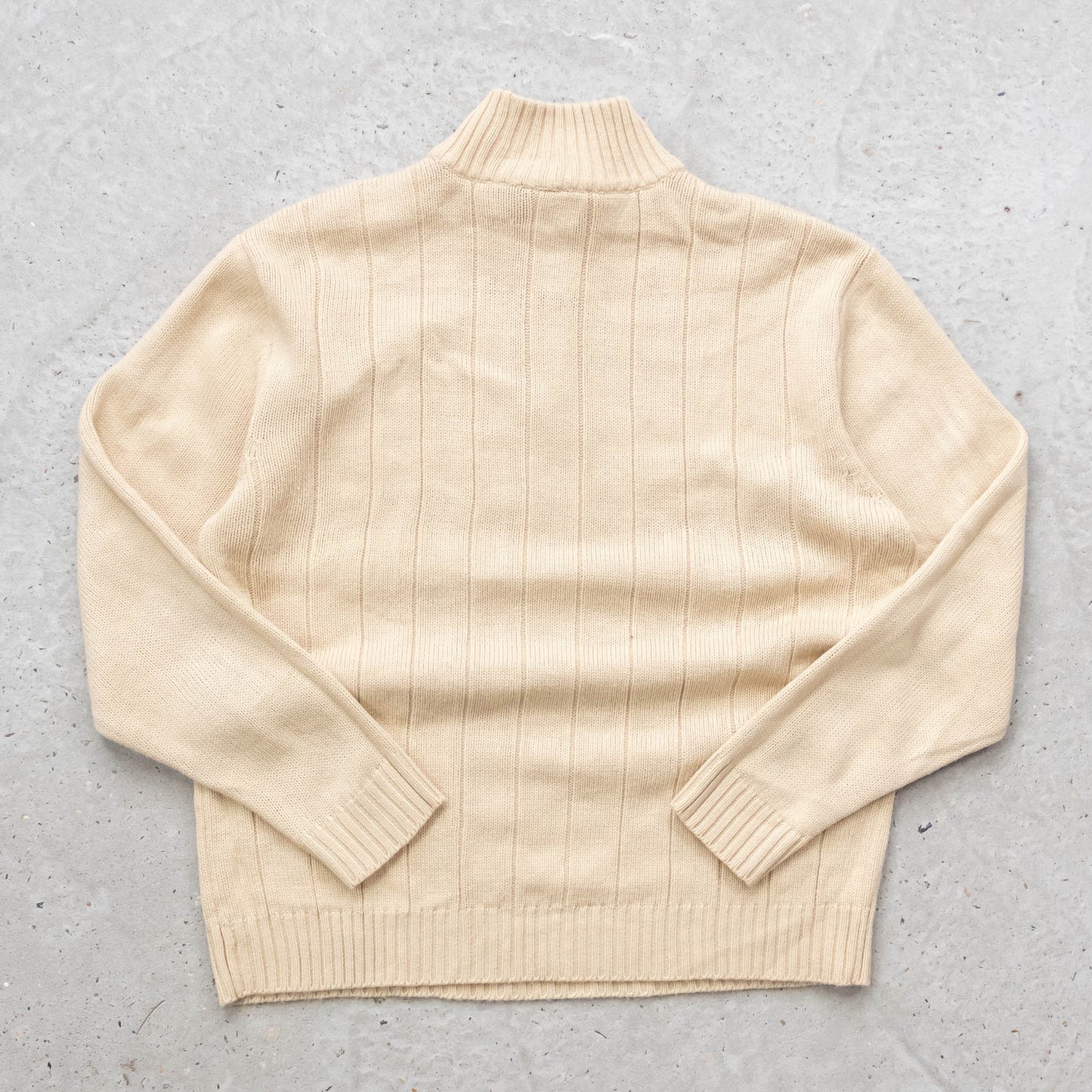 Southpole 1/4 Zip Ribbed Knit Sweater - 2000s (L)