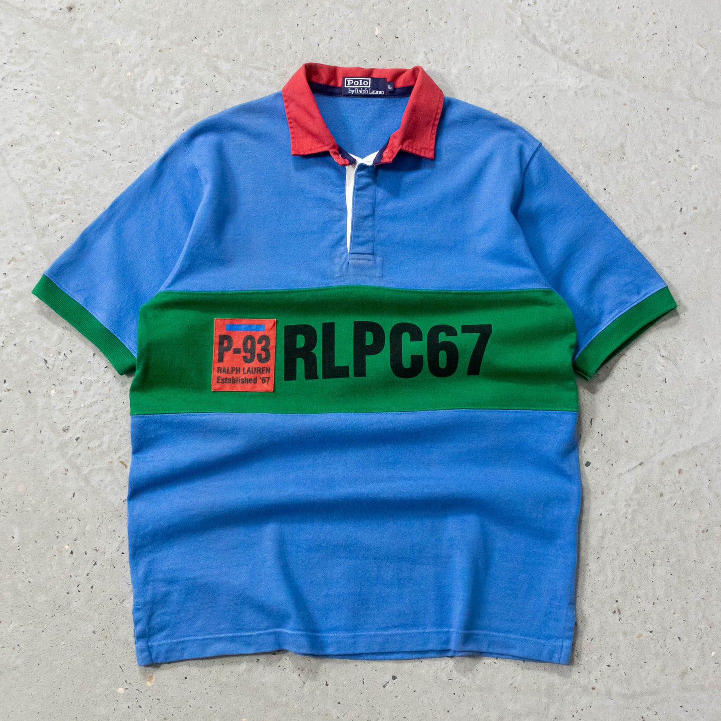 Polo Ralph Lauren P-93 RLPC67 Rugby Shirt - 90s (L)