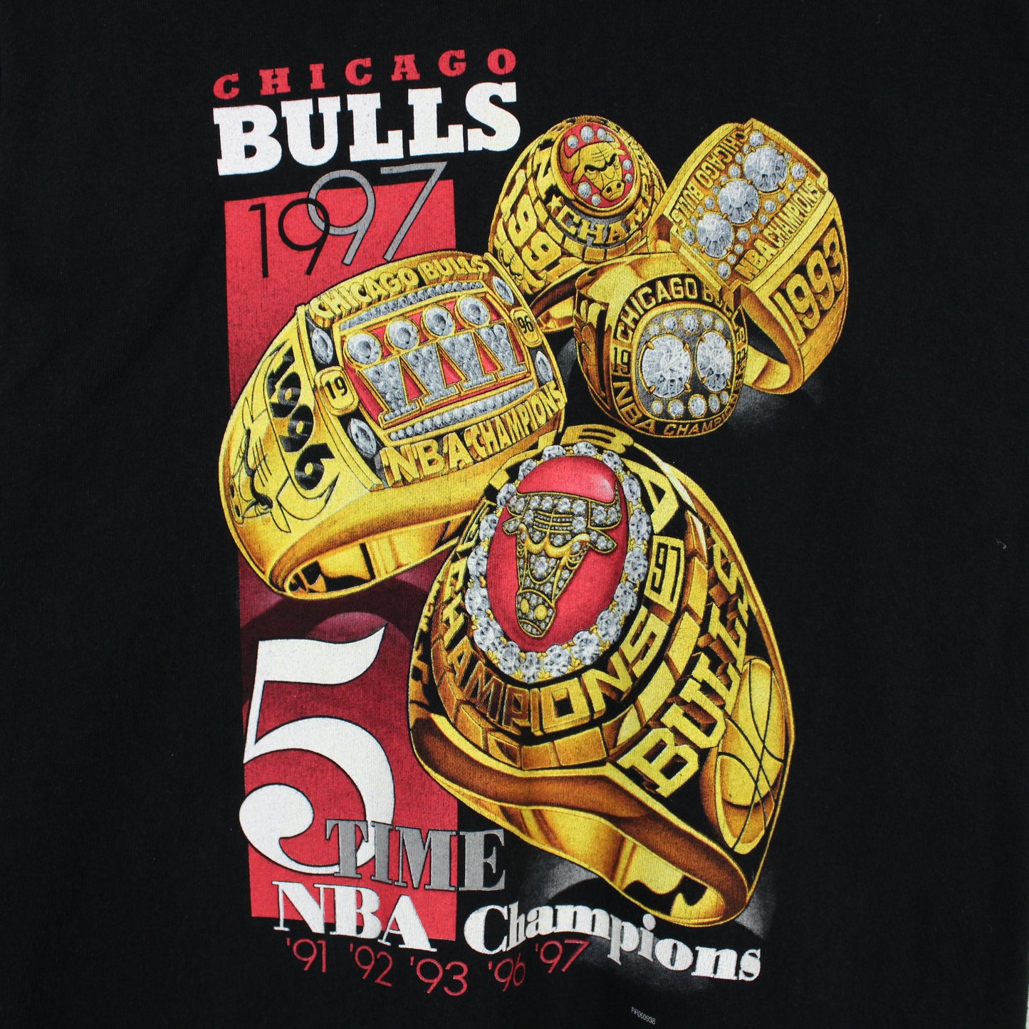 Vintage 1997 Chicago Bulls NBA Champions Tee - M
